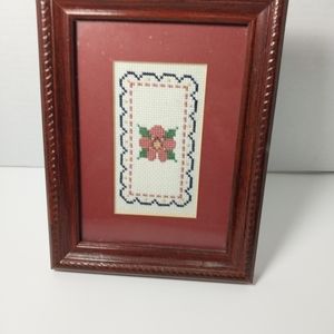 Framed cross stitch